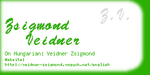 zsigmond veidner business card